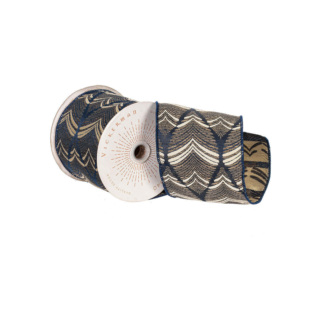 4”x10yd Midnight Blue Champagne Feather