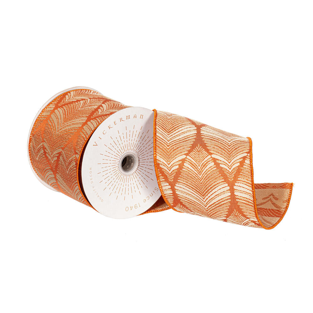 4x10yd Burnish Orange Champagne Feather