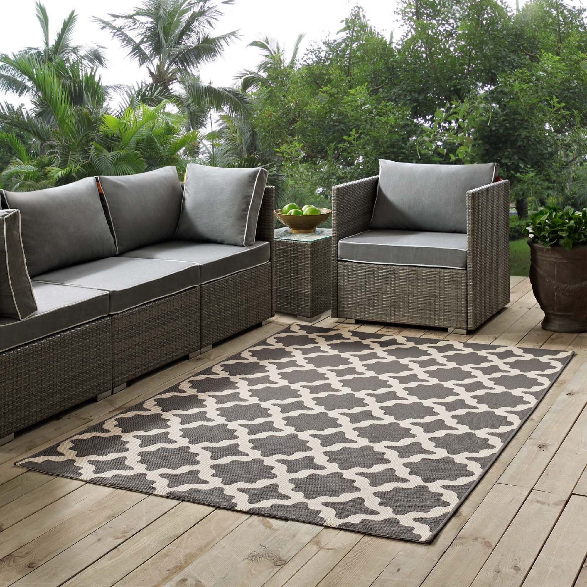 Yardlio Moroccan Trellis Indoor/Outdoor Rug - Elegant, Durable, Family-Friendly
