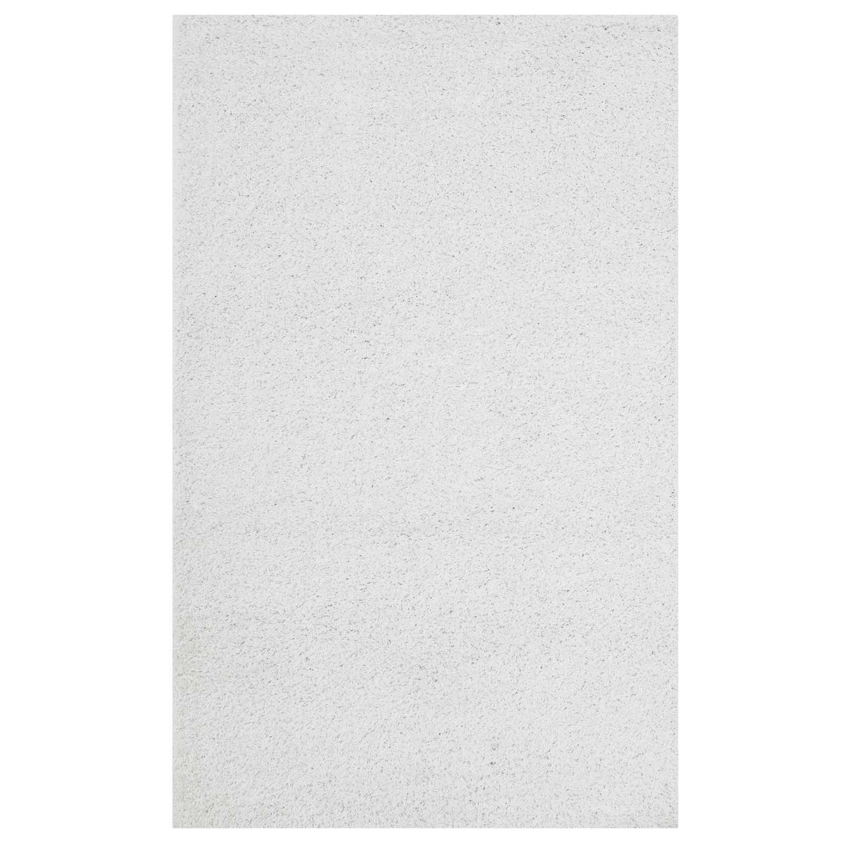 Enyssa Solid 5X8 Shag Area Rug - Ivory White