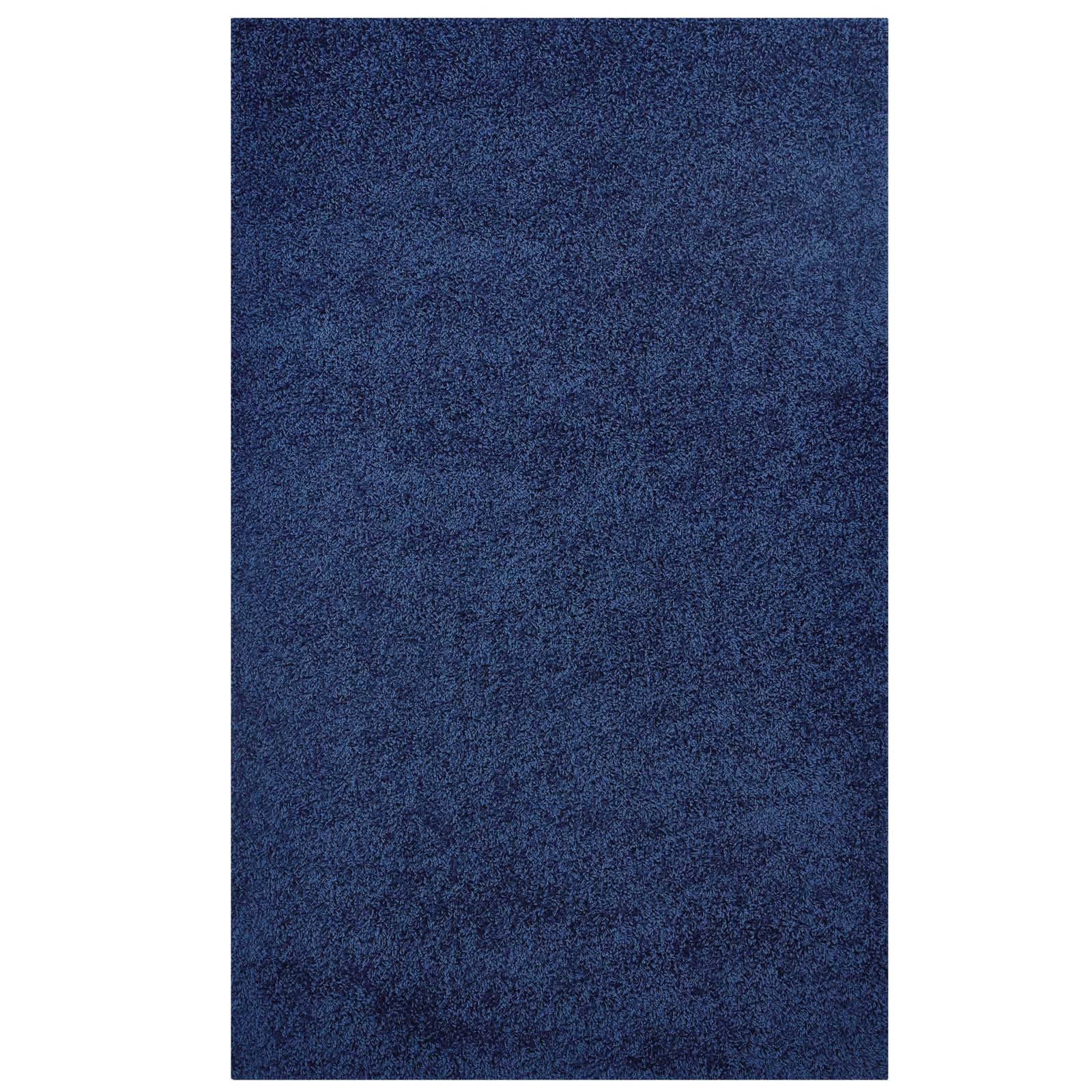 Enyssa Solid 5X8 Shag Area Rug - Navy