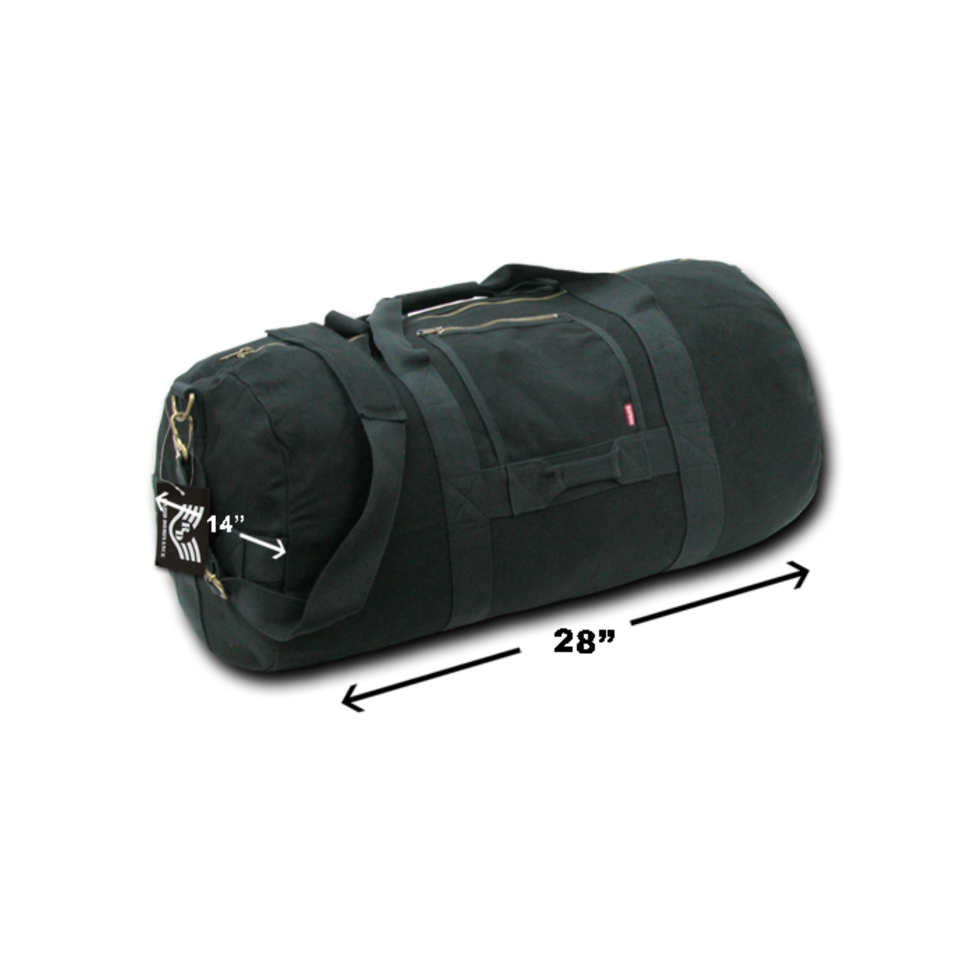 Side Zip Duffle Bags, Black, M