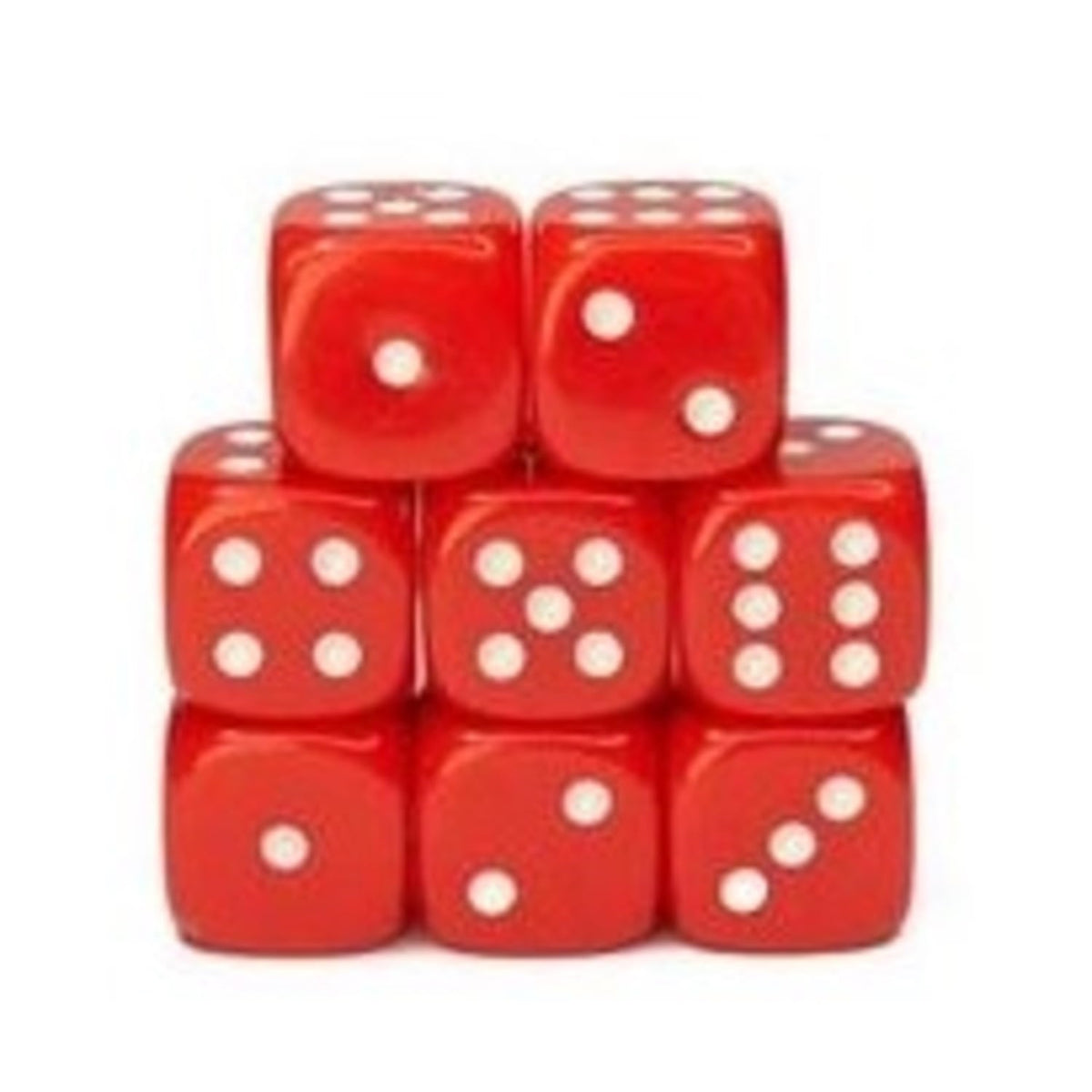 Role 4 Initiative D6 18Mm Opaque Red W/White (12)
