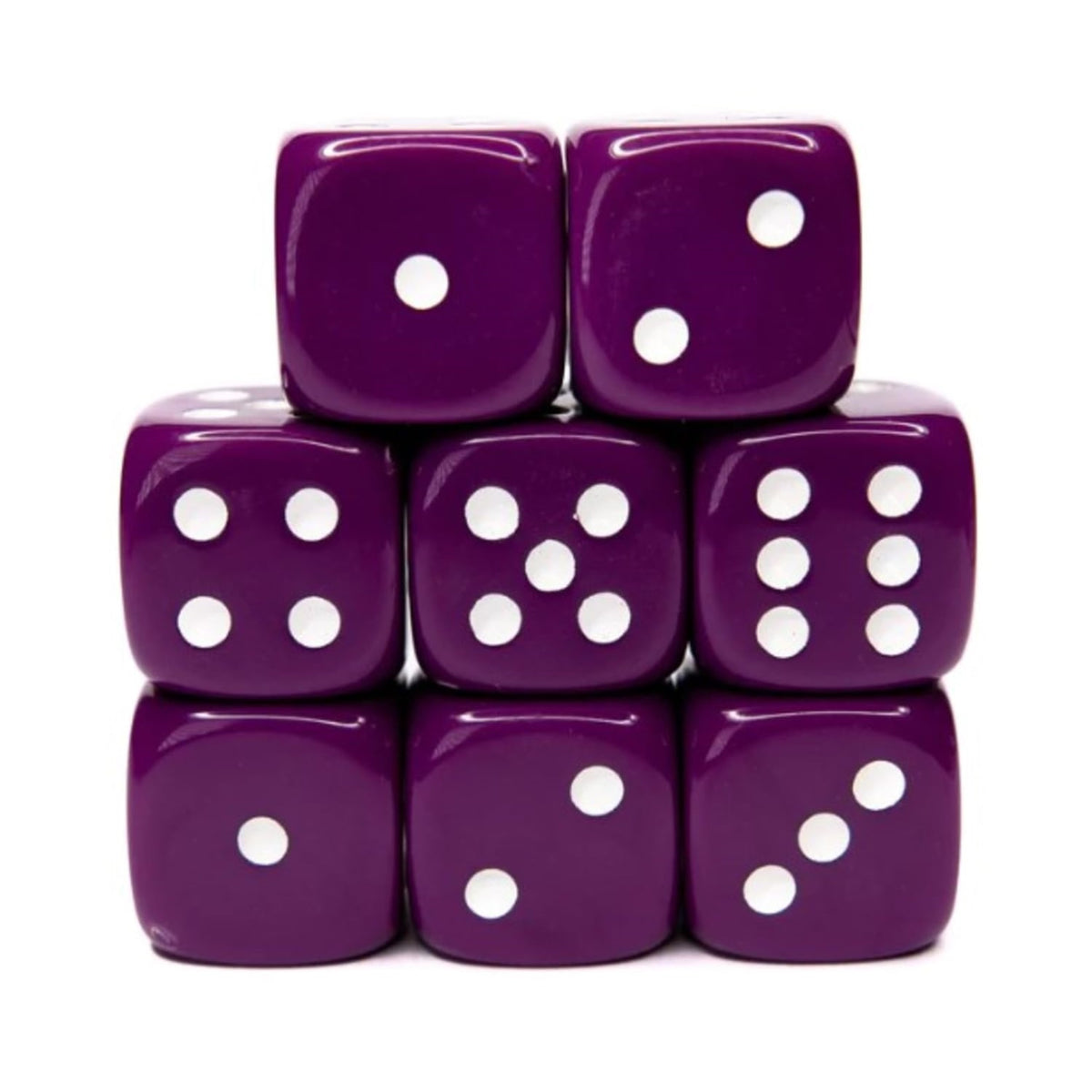 Role 4 Initiative D6 18Mm Opaque Dark Purple W/White (12)