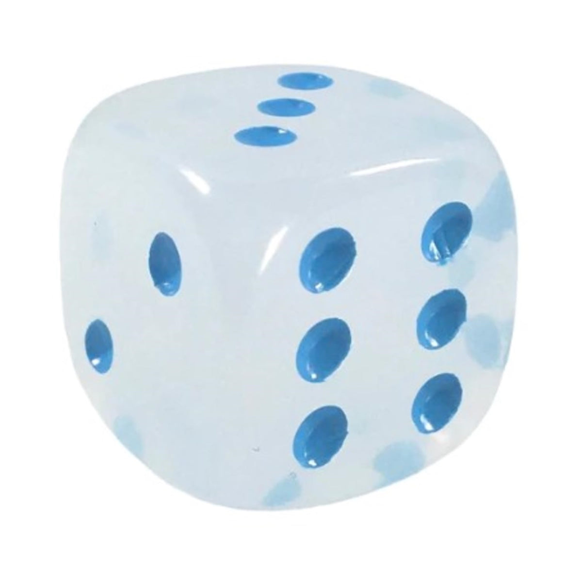 Role 4 Initiative D6 18Mm Translucent White W/Light Blue (12)