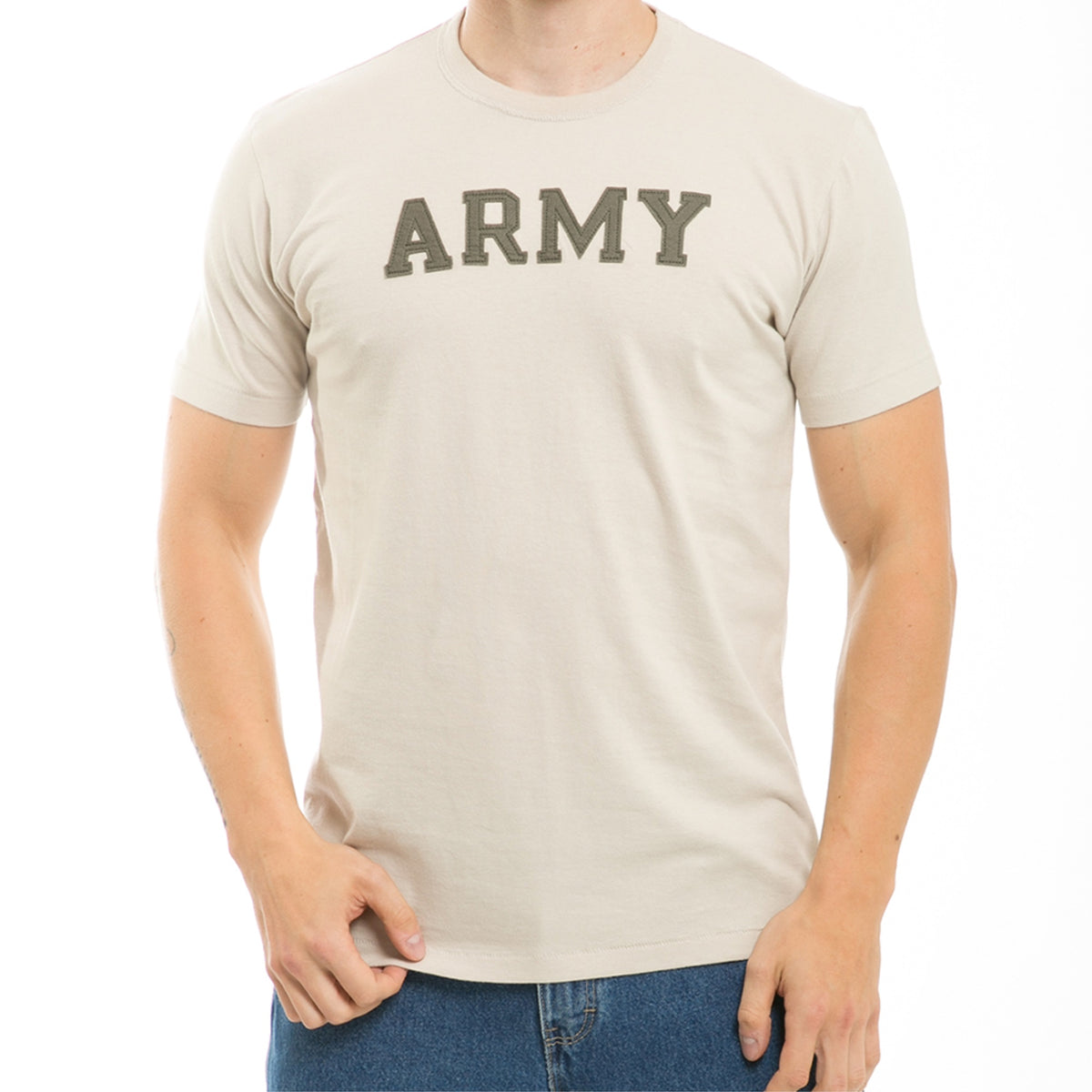Oceanside, Applique T'S, Army, Sand, Xl