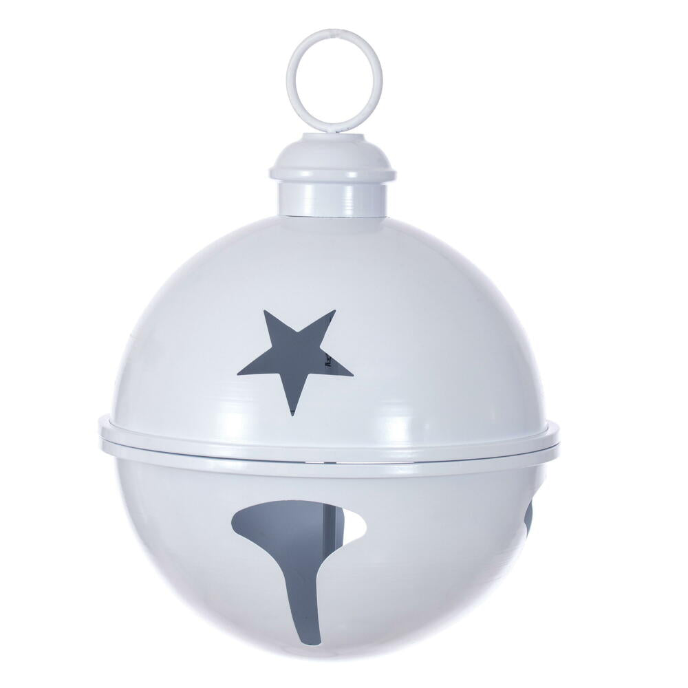 14” White Iron Bell Ornament