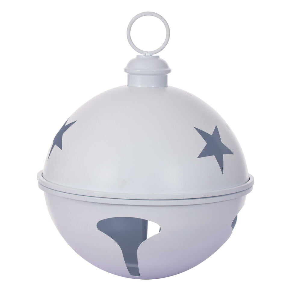 18” White Iron Bell Ornament