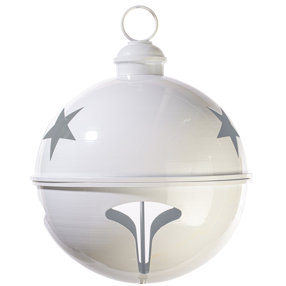 20″ White Iron Bell Ornament
