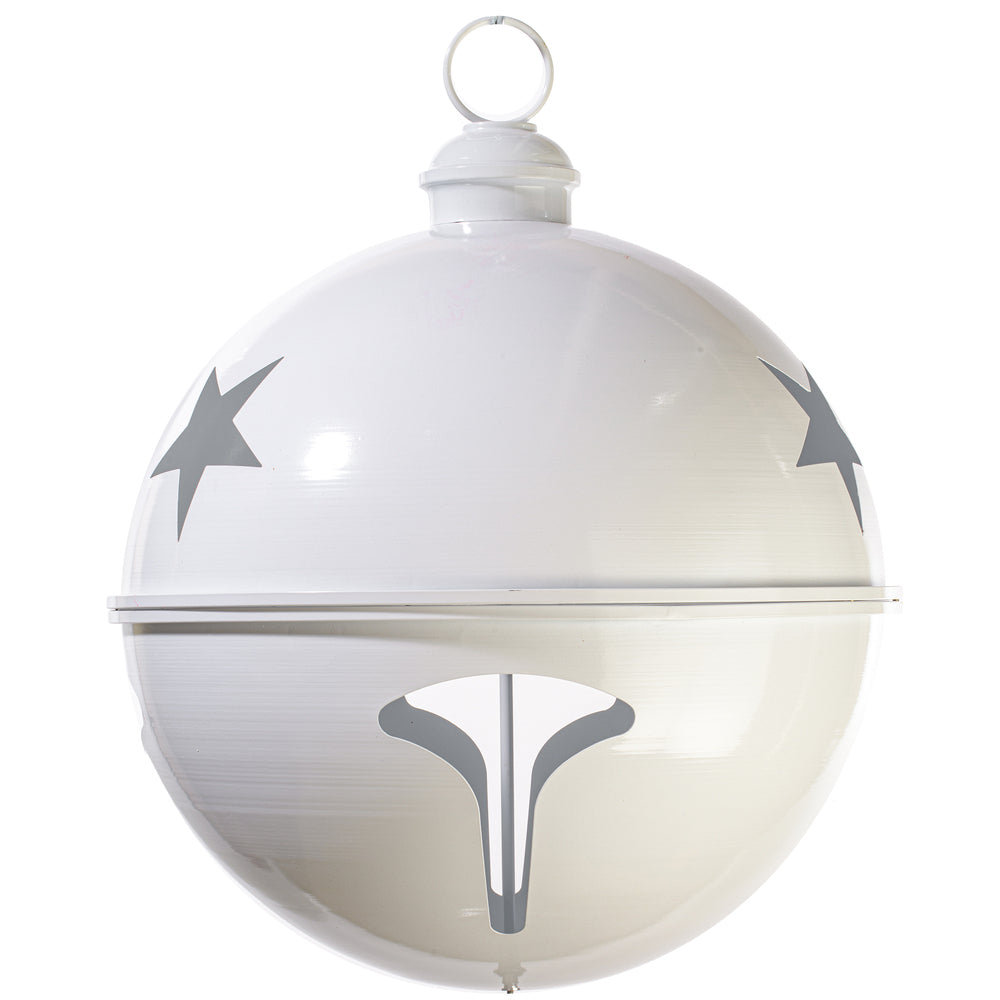 24” White Iron Bell Ornament
