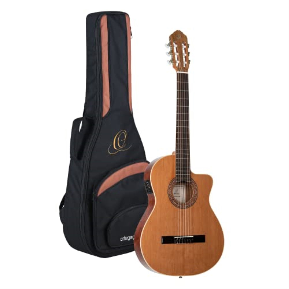 Traditional Series - Made In Spain Solid Top Thinline Acoustic-Electric Classical Guitar With Bag