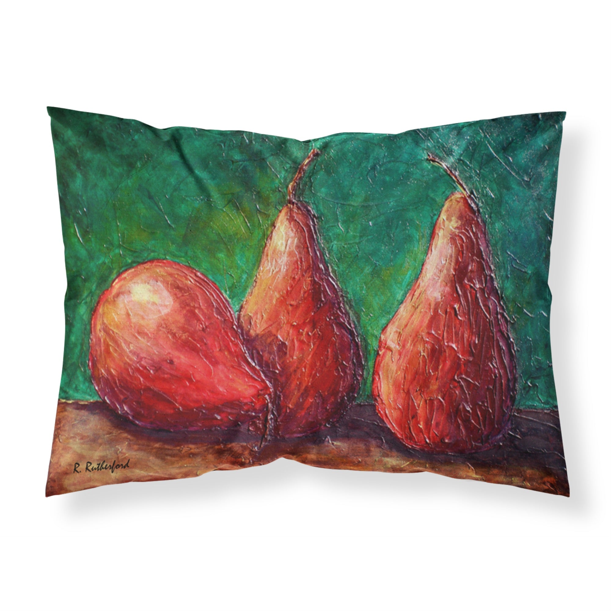 Caroline'S Treasures Rdr2008Pillowcase Pears Moisture Wicking Fabric Standard Pillowcase, Large, Multicolor