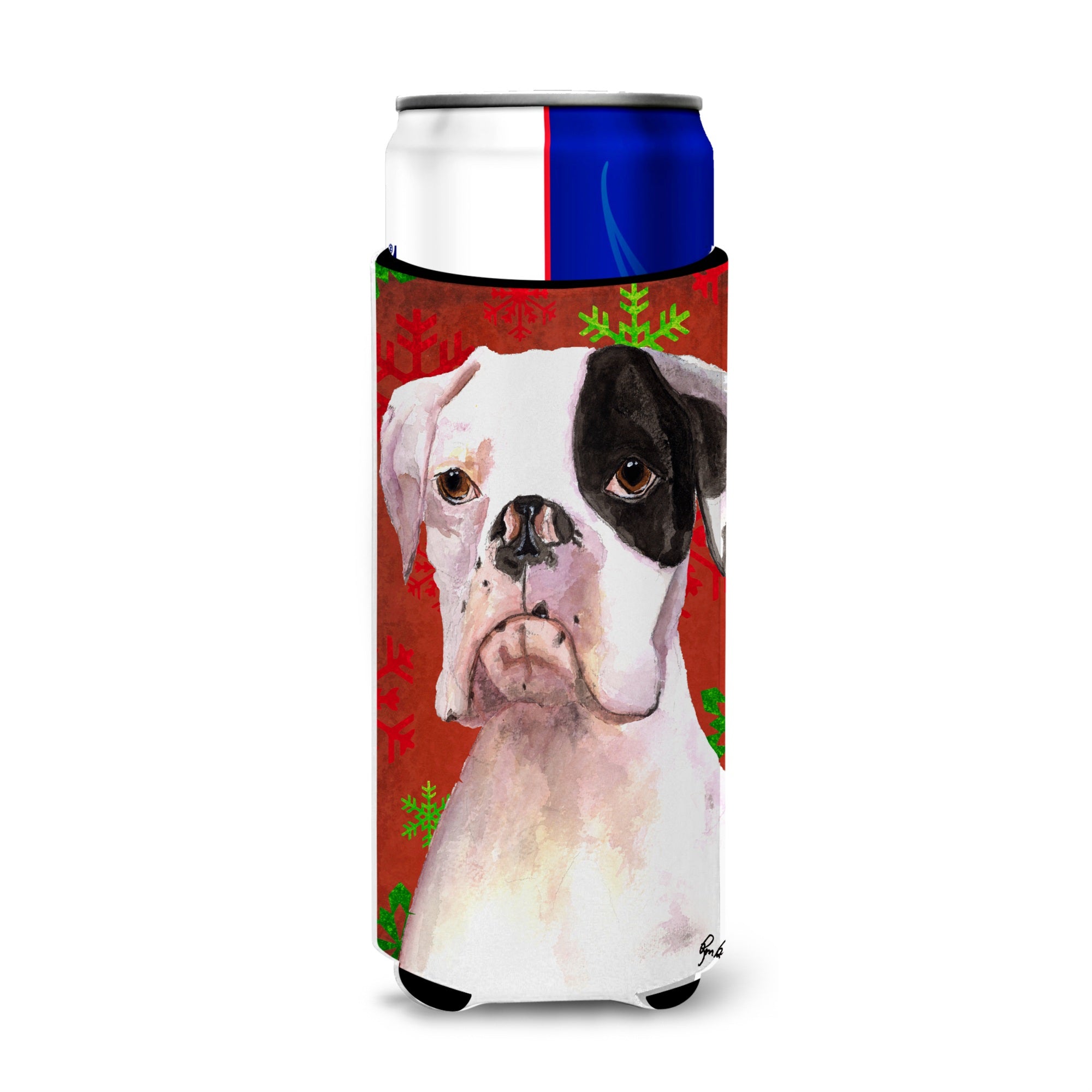 Cooper Red Snowflakes Boxer Ultra Beverage Insulators For Slim Cans  Rdr3004Muk