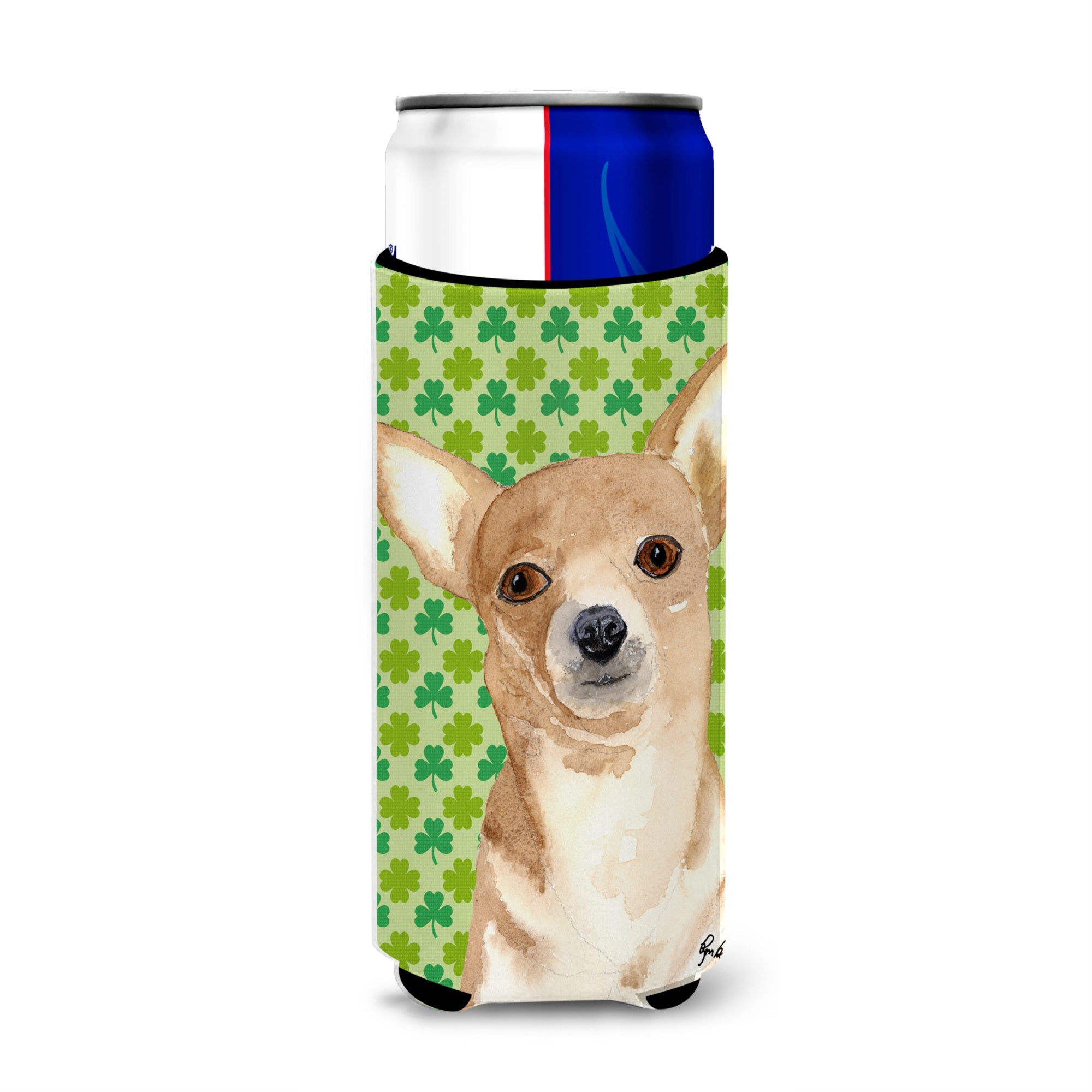 Chihuahua St Patrick'S Day Ultra Beverage Insulators For Slim Cans  Rdr3013Muk