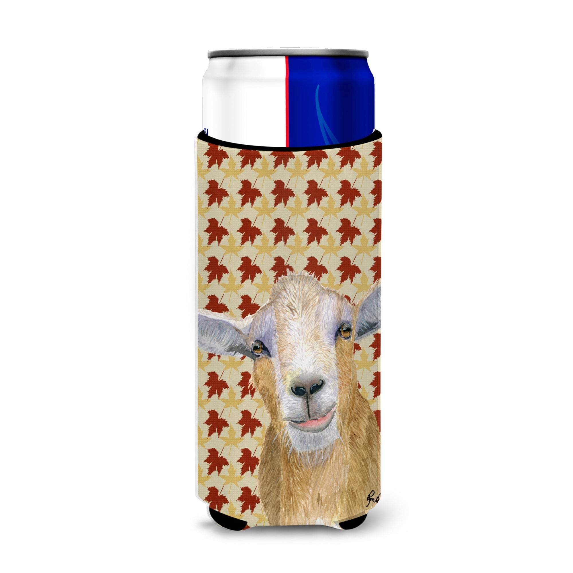 Fall Leaves Goat Ultra Beverage Insulators For Slim Cans  Rdr3027Muk