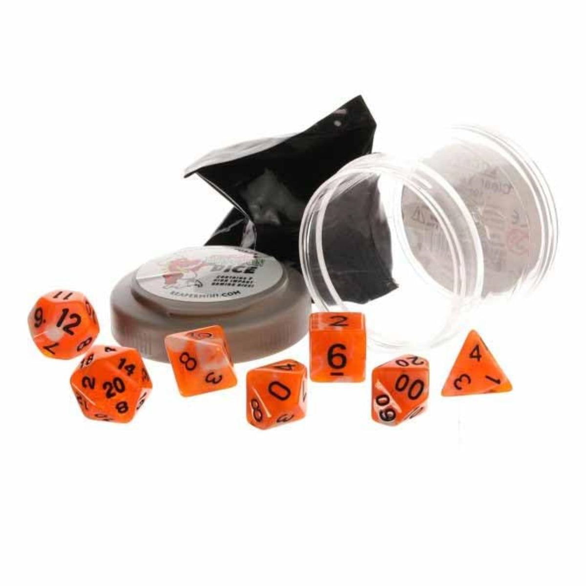 Reaper Miniatures Rem19068 Pizza Dungeon Dual Dice Orange & White