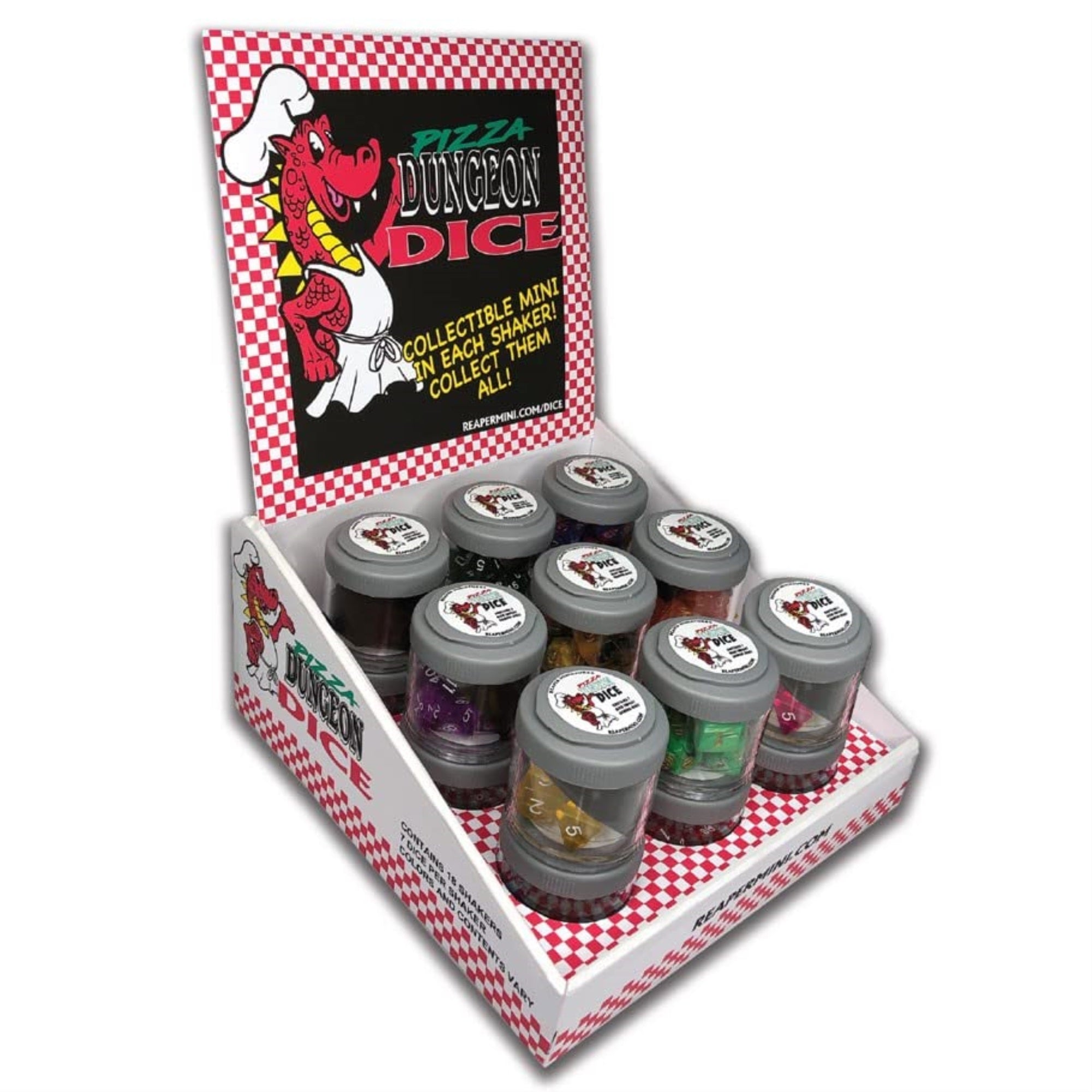 Reaper Miniatures Pizza Dungeon Dice Starter Display (18 Sets Of 7)