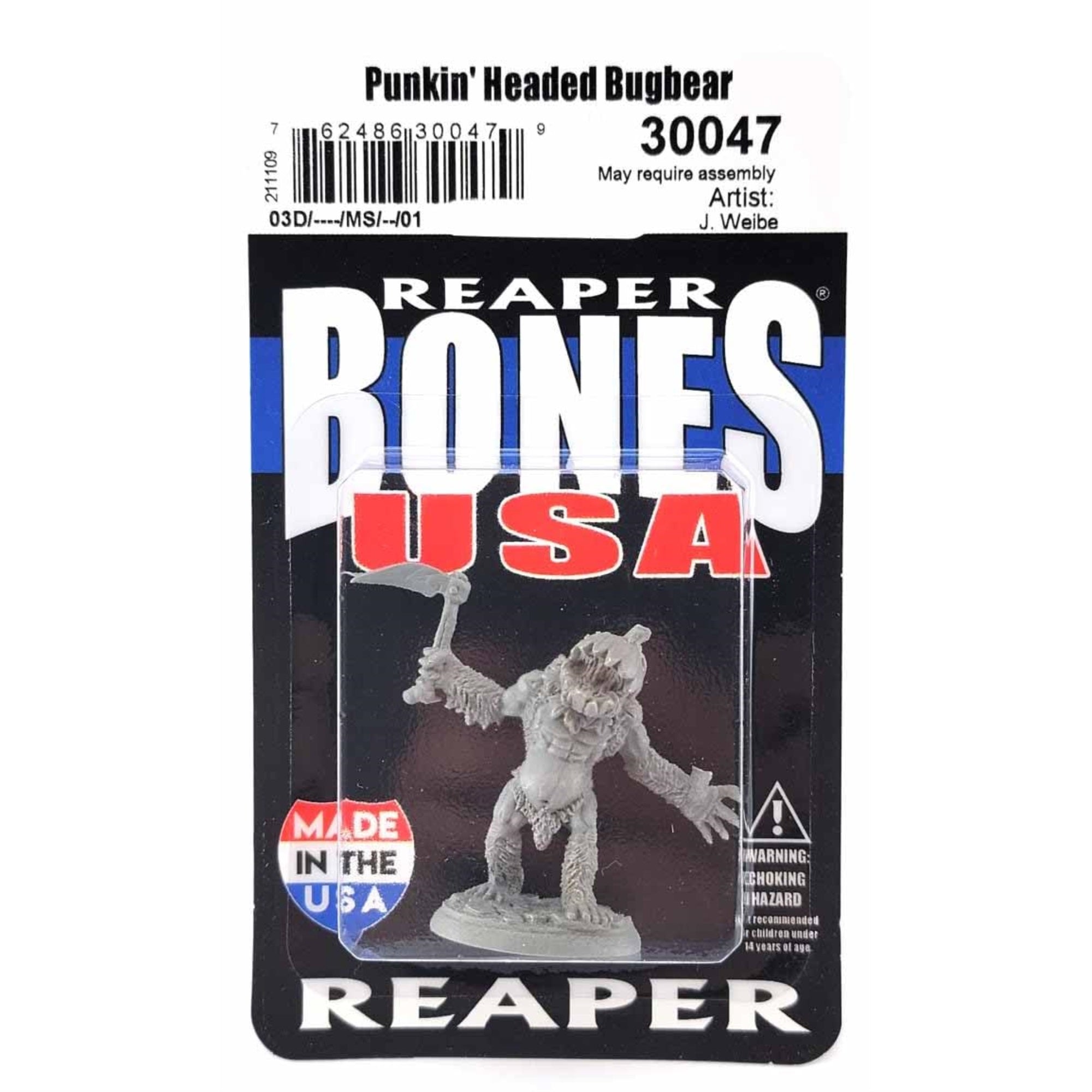 Punkin' Headed Bugbear #30047 Reaper Legends: Bones Usa Unpainted Plastic Figure