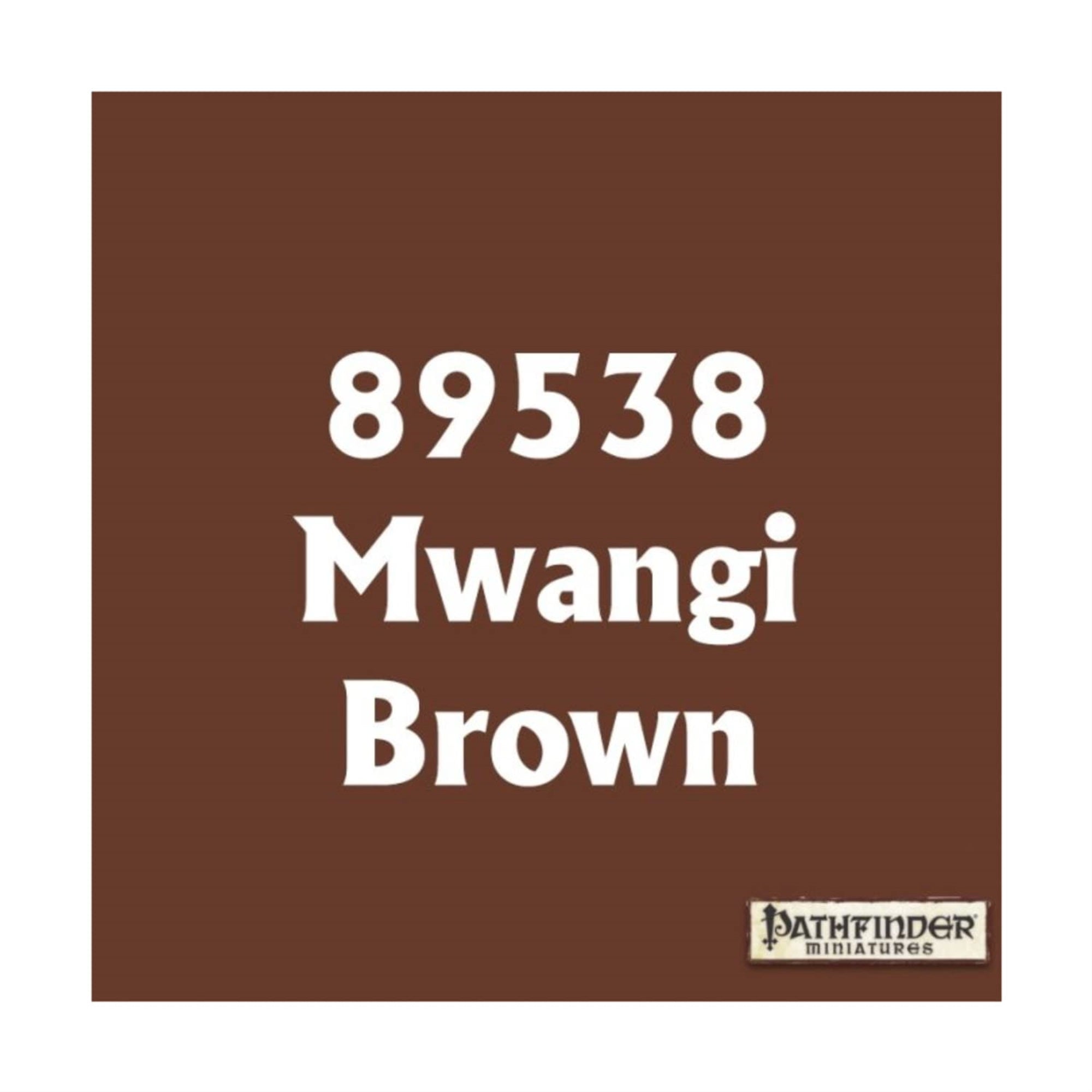 Mwangi Brown Master Series Hobby Paint .5Oz Dropper Bottle Pathfinder Colors Reaper Miniatures