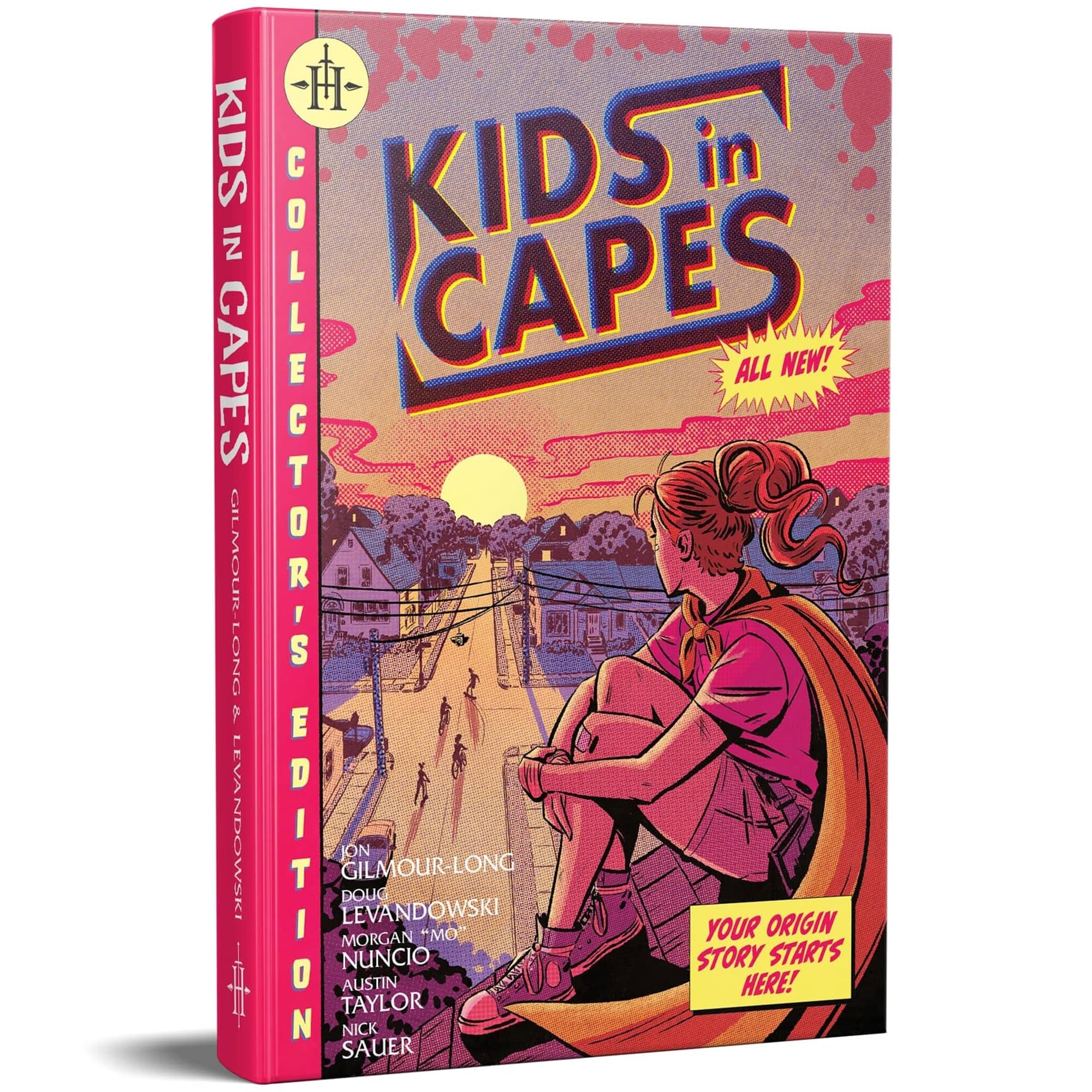 Renegade Game Studios Kids in Capes Superhero RPG Tabletop Roleplaying Game, Spin-Off of Kids on Bikes, 160 Page Book