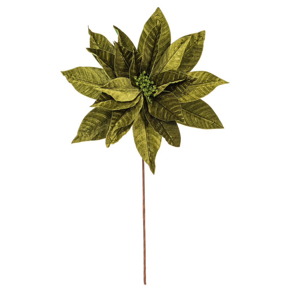 21.5” Lime Poinsettia 18” Flower 2/Bag