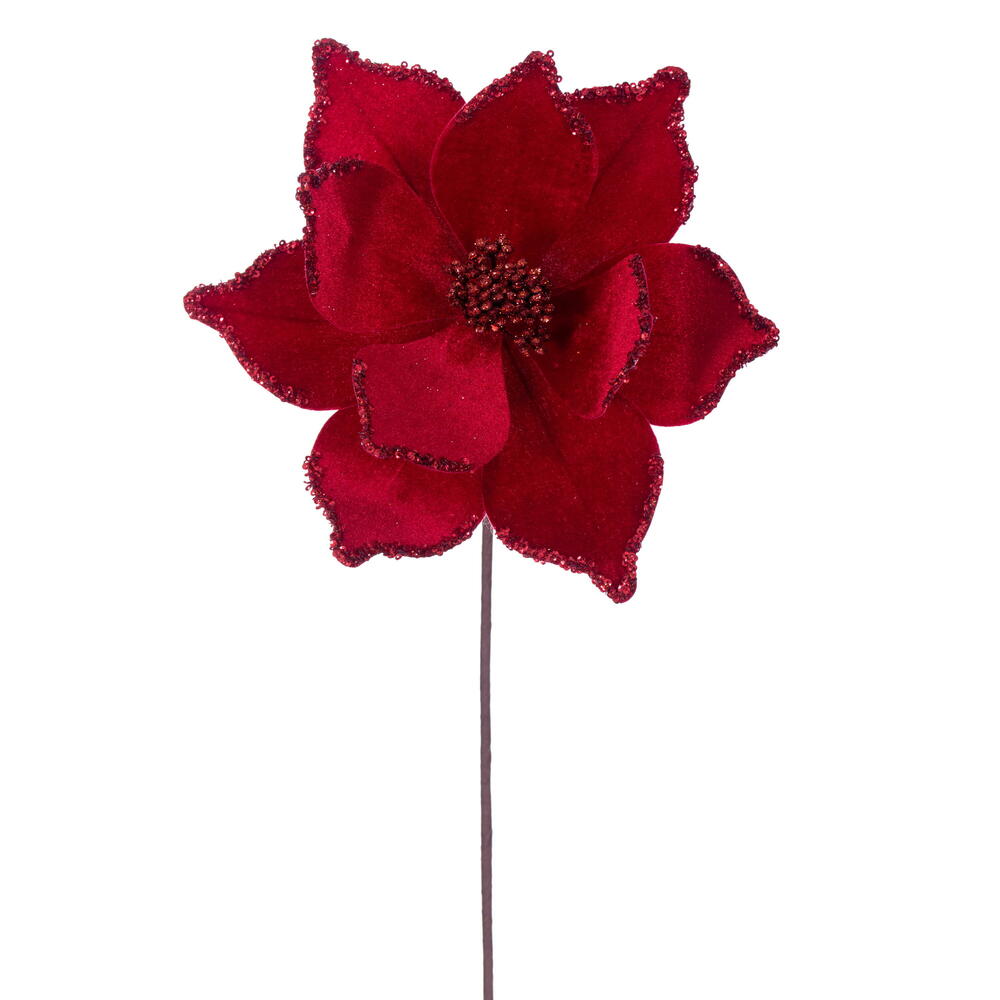 21.5″ Red Poinsettia 10″ Flower 6/Bag