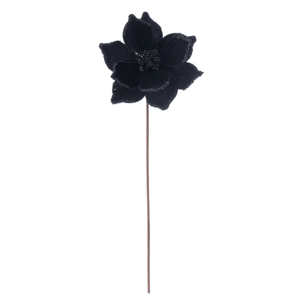 21.5” Black Poinsettia 10” Flower 6/Bag