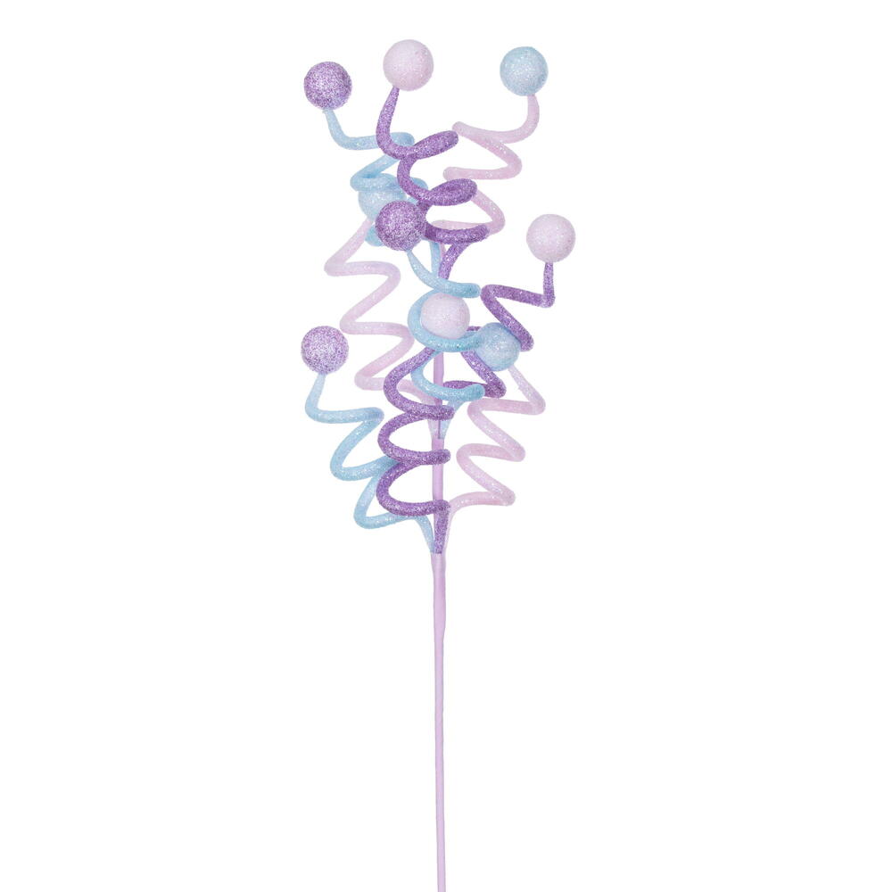 24” Pastel Purple Curly Spray 3/Bag