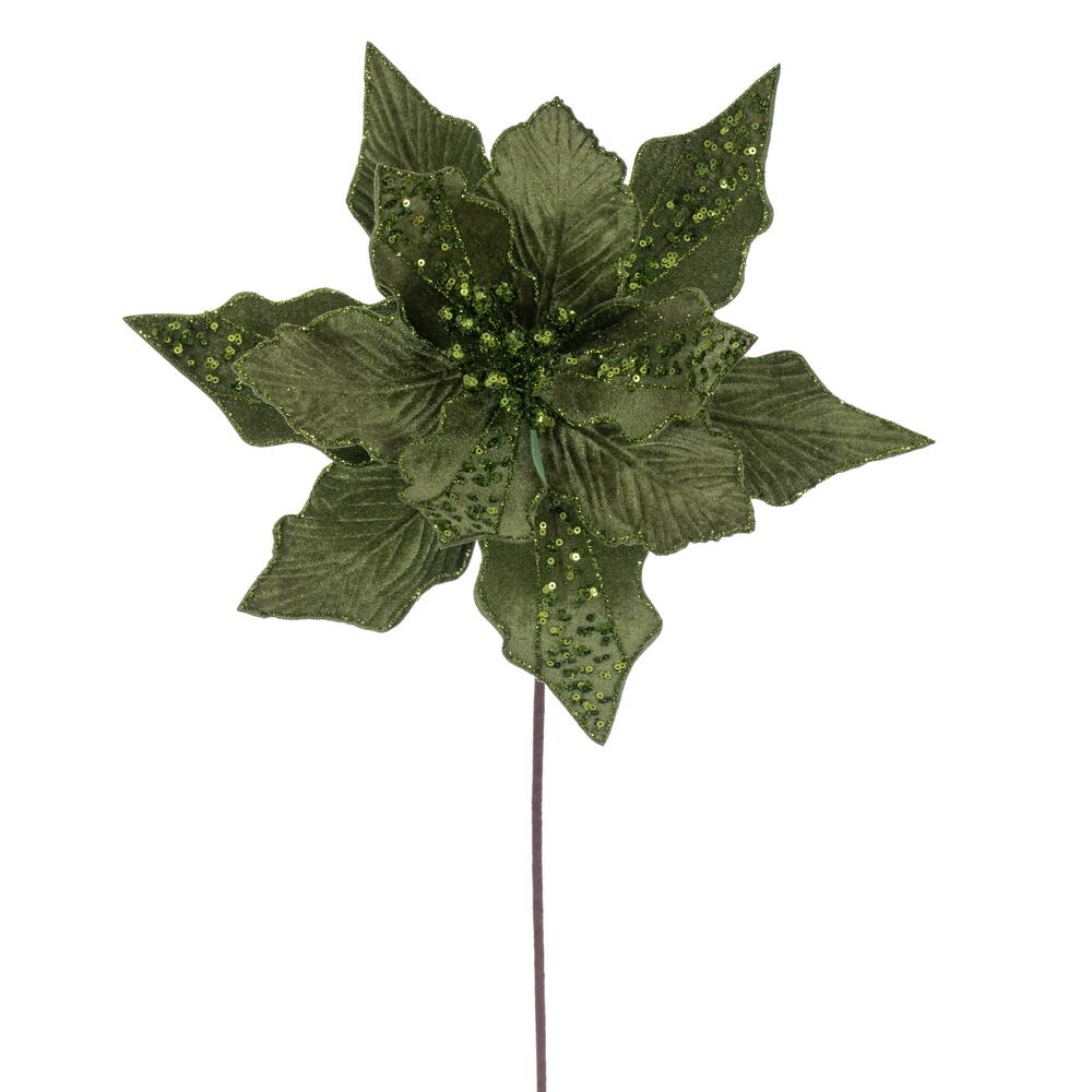 20” Lime Velvet Striped 10” Flower 3/Bag