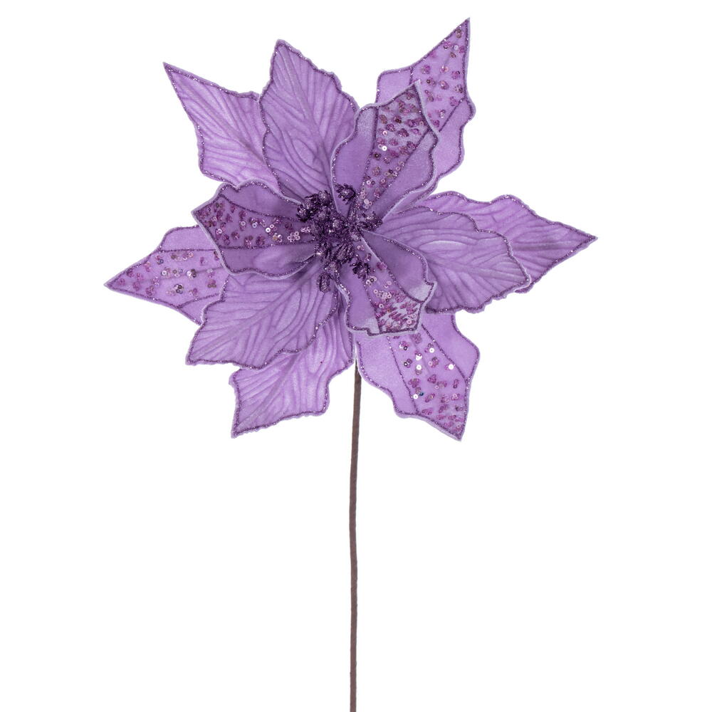 20” Lavender Velvet Stripe 10” Flwr 3/Bg
