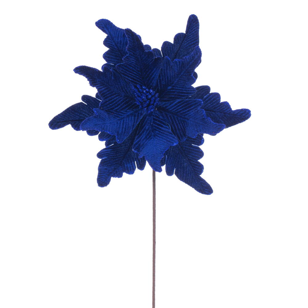 20” Blue Deluxe Velvet 13” Flower 3/Bag