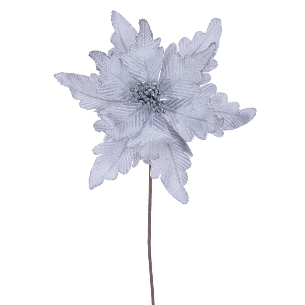 20” Silver Deluxe Velvet 13” Flower 3/Bg