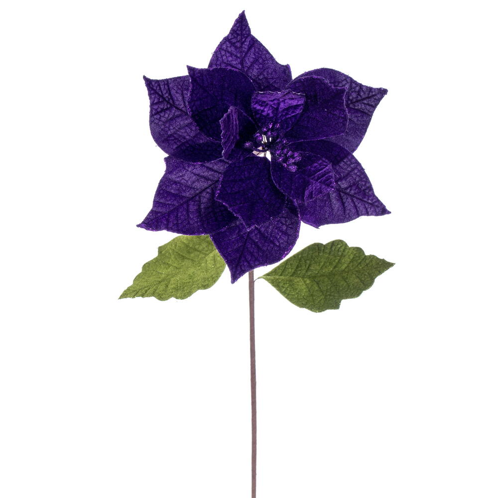 20” Plum Classic Velvet 12” Flower 4/Bag