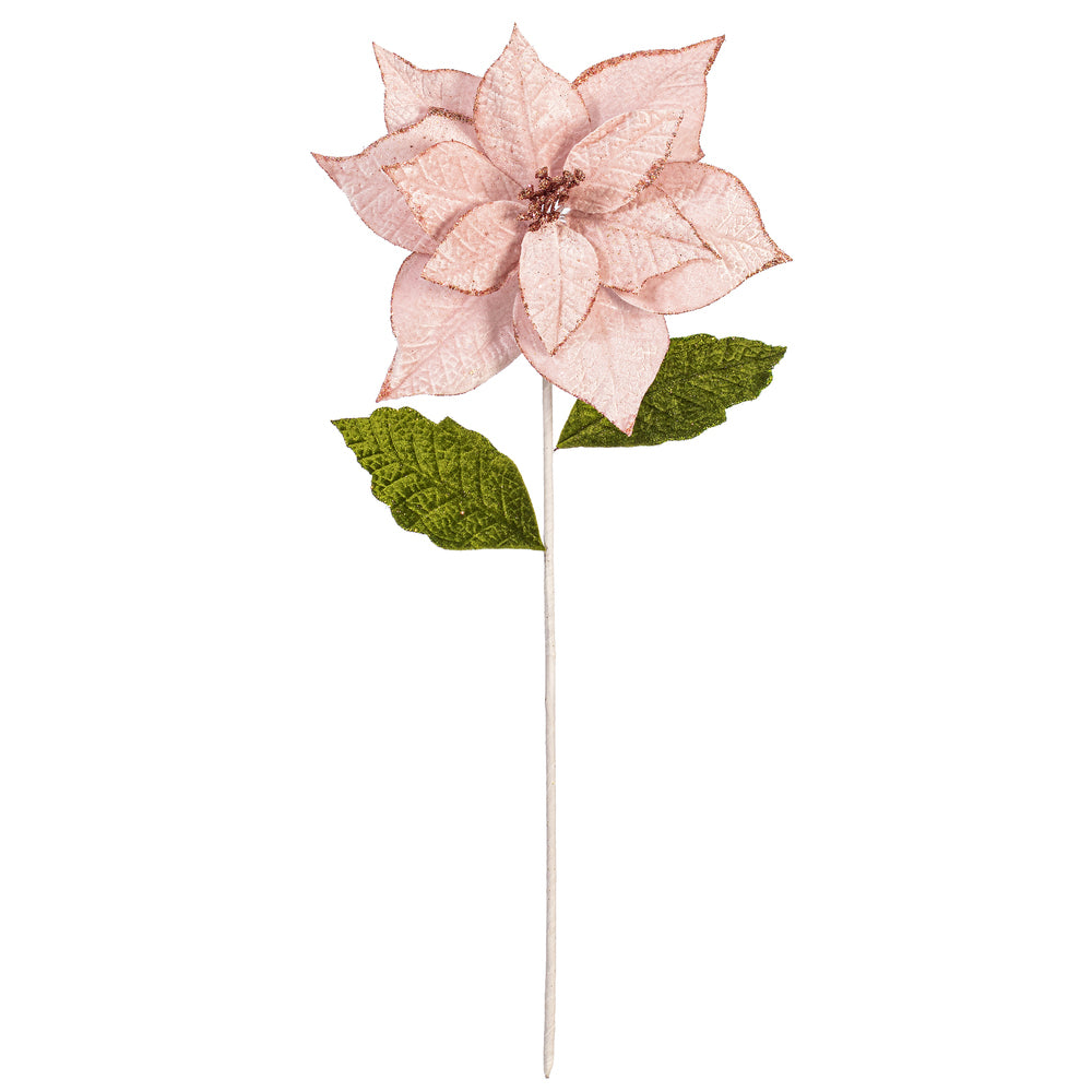 20” Pink Classic Velvet 12” Flower 4/Bag
