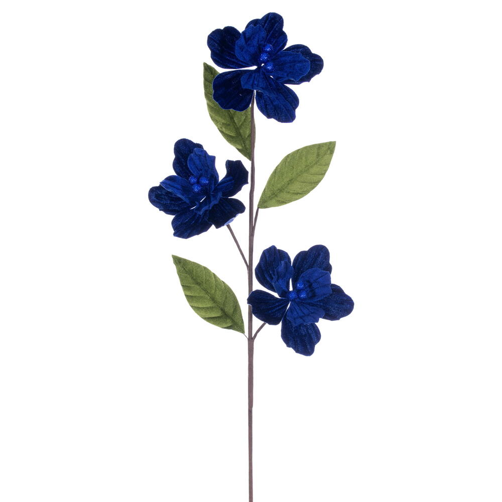 28” Blue Velvet Trio Amaryl 6” Flwr 3/Bg