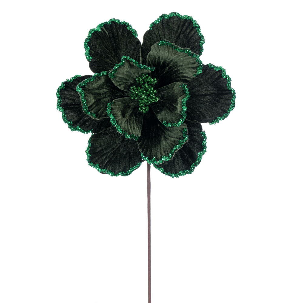 20” Green Velvet Magnolia 10” Flowr 3/Bg