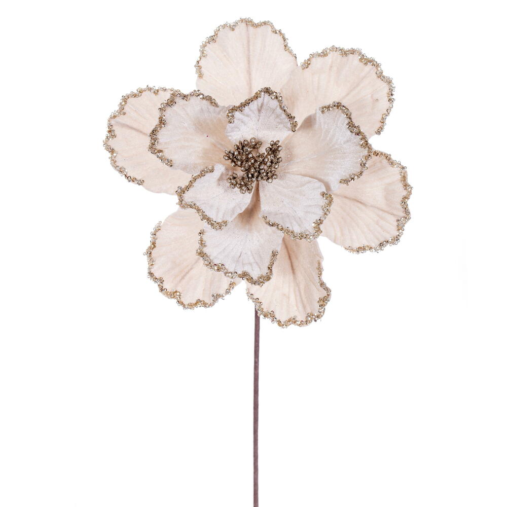 20” Champagne Magnolia 10” Flower 3/Bag