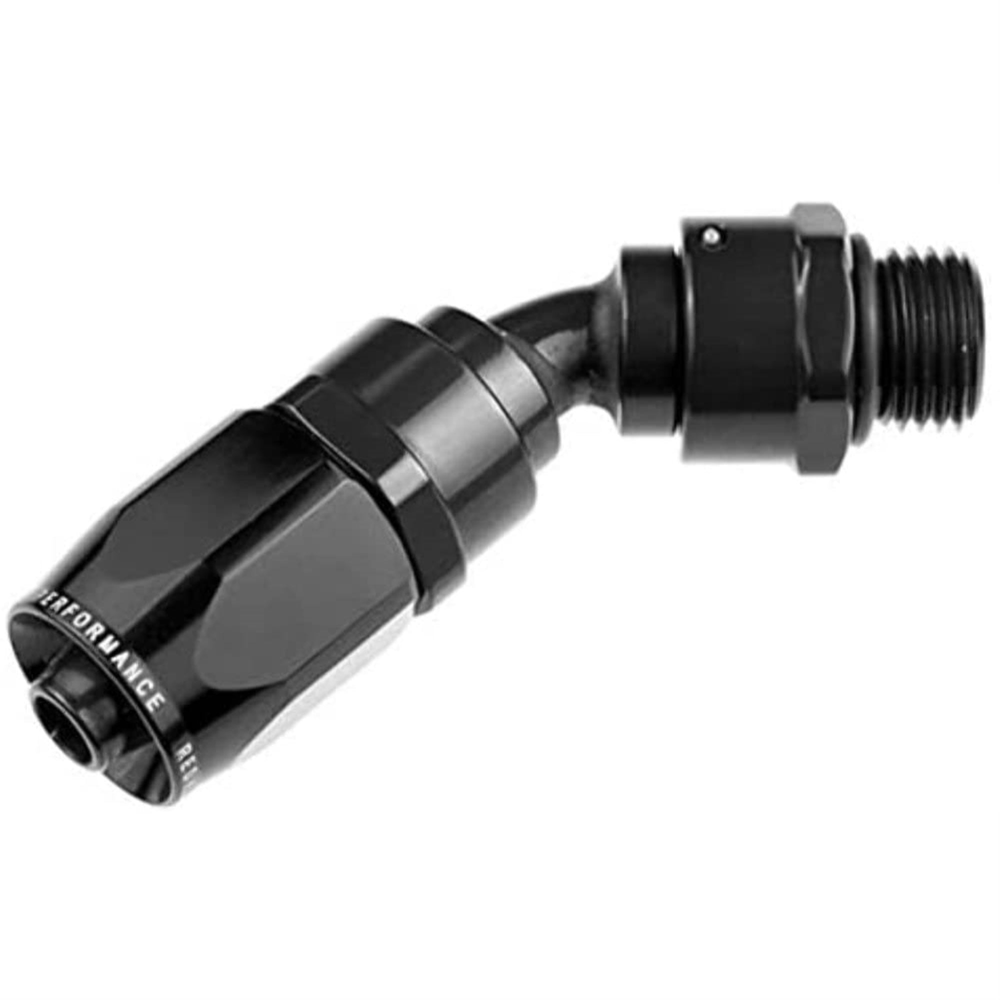 -06 An 45 Degree Hose End With -06 Orb Male End - Black