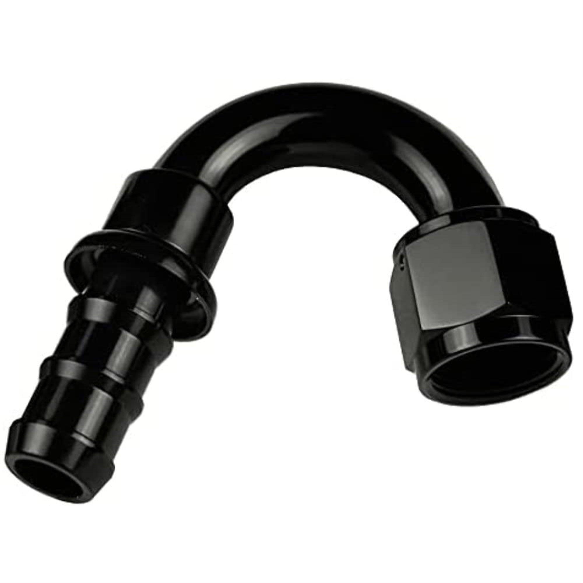 Red Horse Performance 2150-06-2-06 150 Degree An/Jic Hose End Push Lock - Black