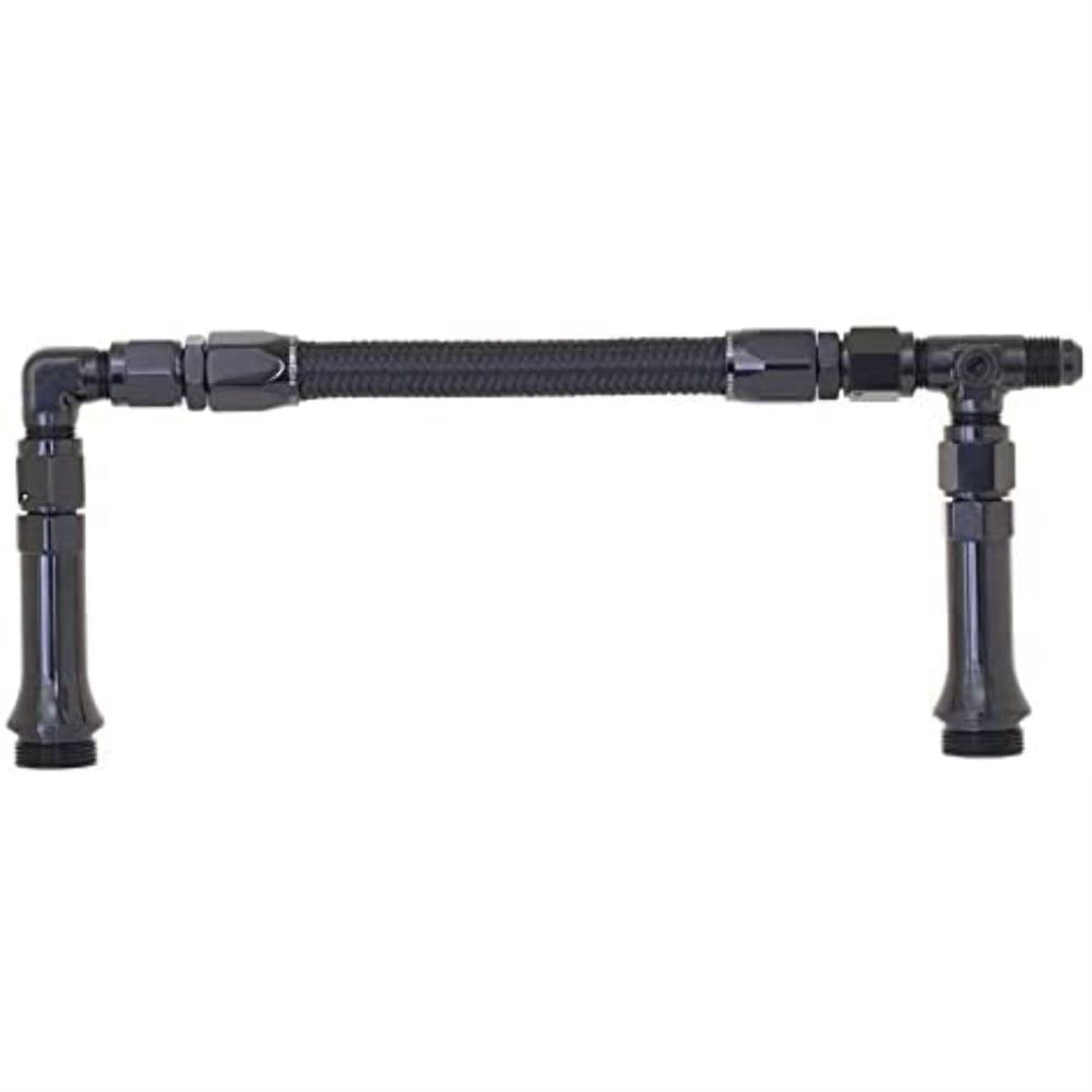 Red Horse Performance 5500-08-2-08X 7/8-20 Dual Inlet To Fit Holley-4500 (Center To Center 11.35) - Black