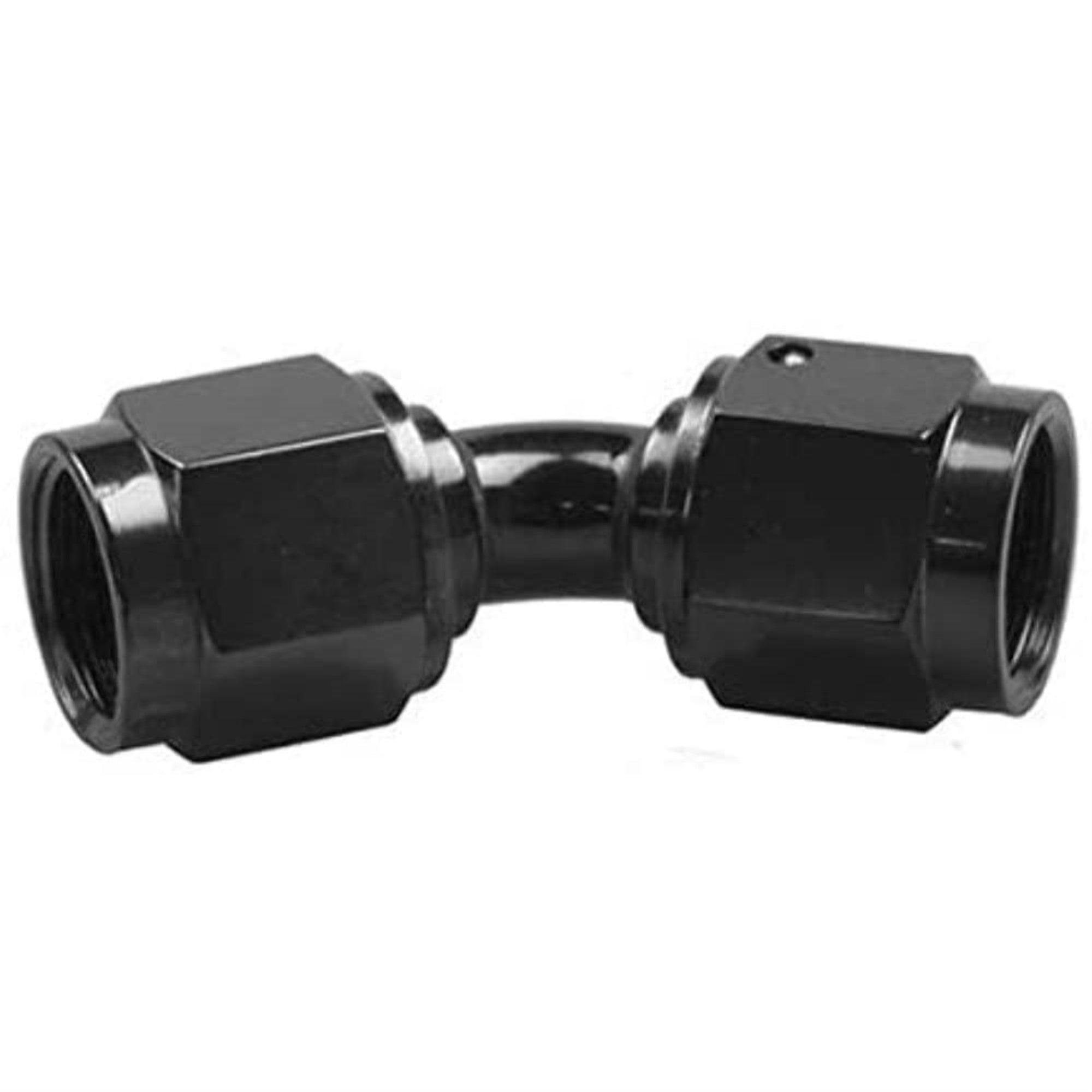 Red Horse Performance 8145-08-2 -08 Female To Female An/Jic Flare Swivel Coupling-45 Deg-Blk