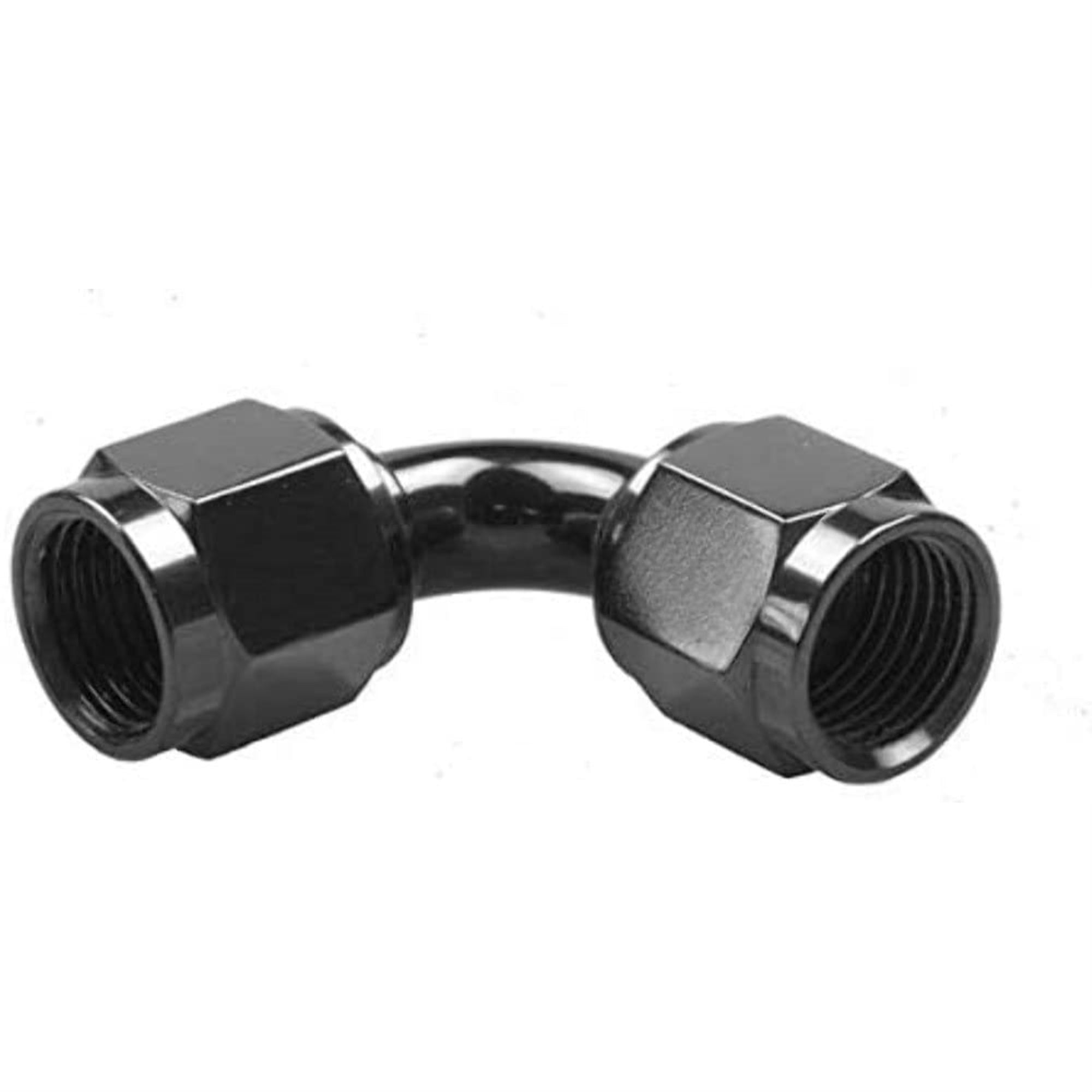 Red Horse Performance 8190-06-2-06 Female To Female An/Jic Flare Swivel Coupling-90 Deg-Blk