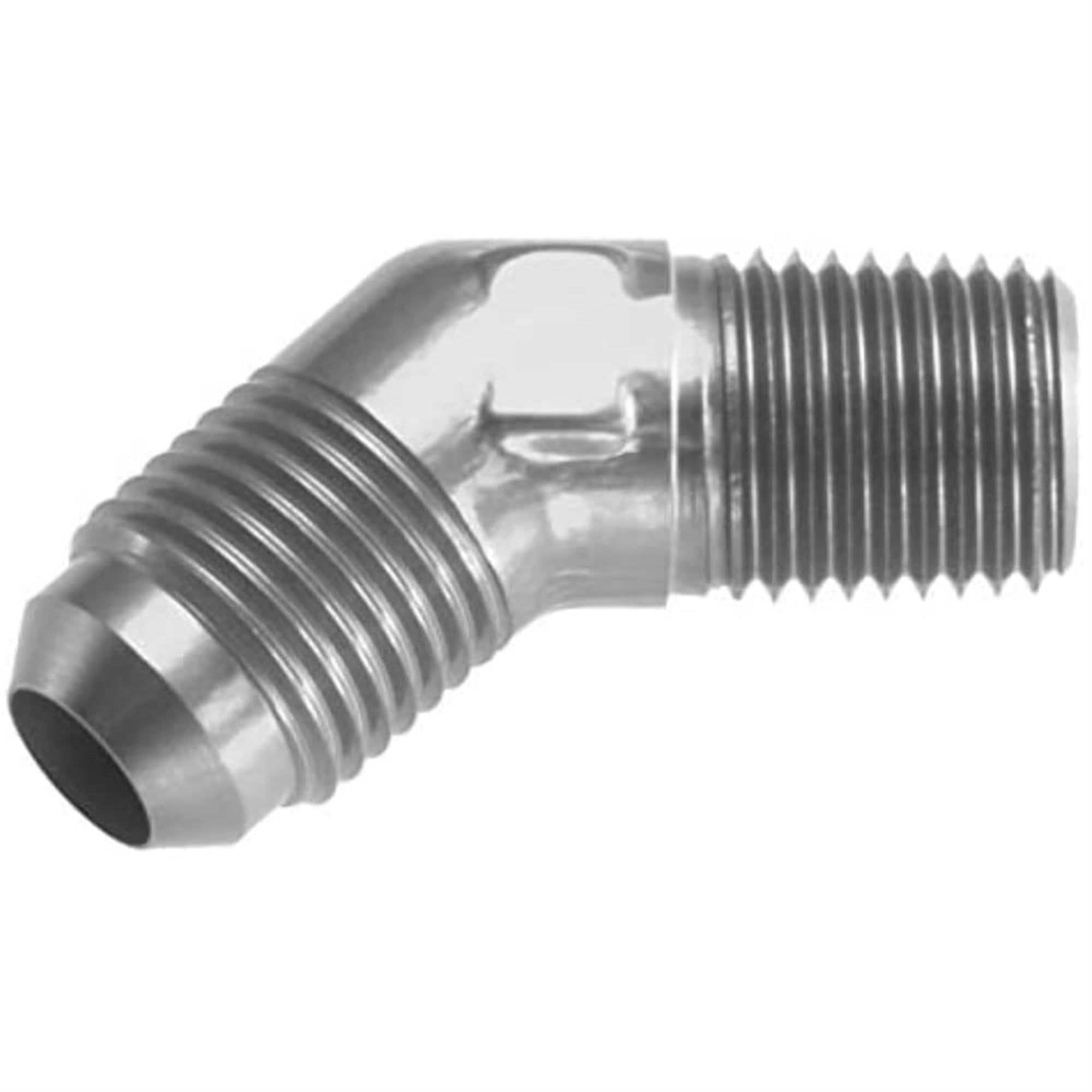 Red Horse Performance 823-10-08-5 -10 45 Degree Male Adapter To -08 (1/2') Npt Male - Clear