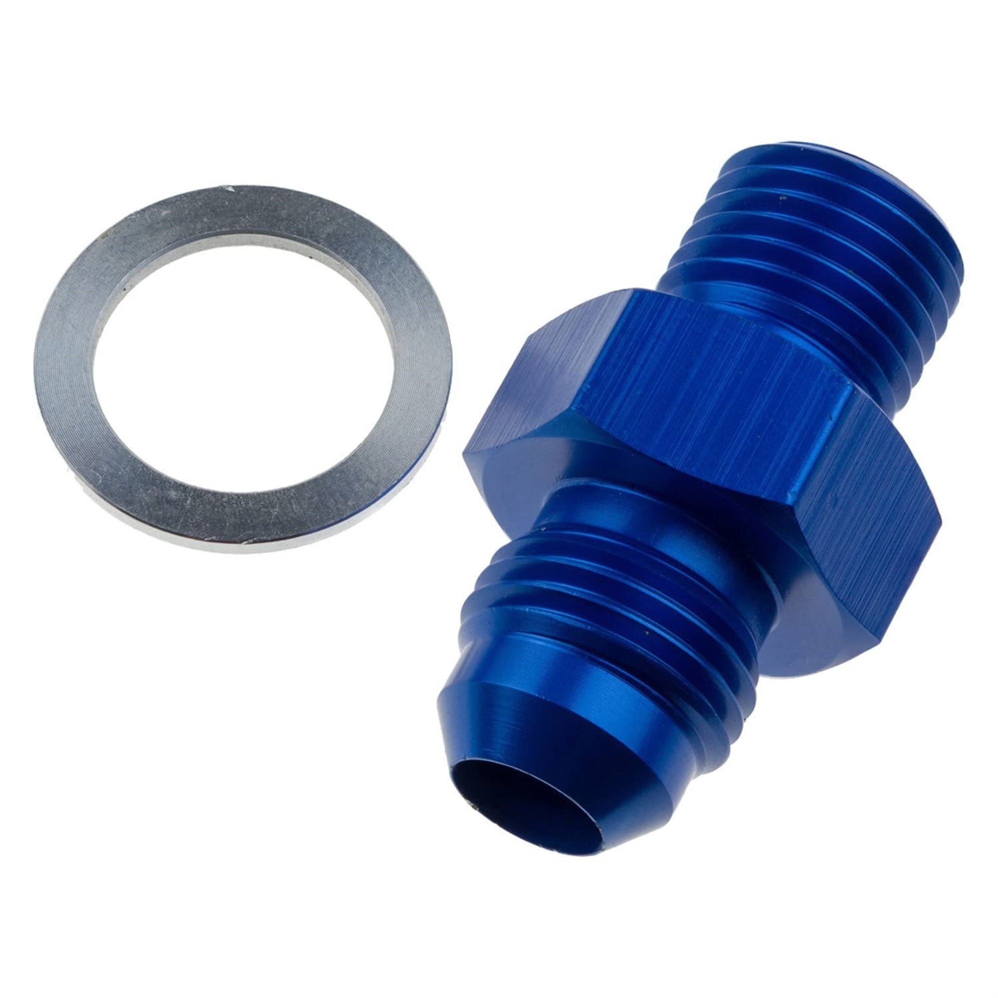 Red Horse Performance 8262-08-04-1 -08 Male An/Jic Flare To 1/4'Npsm Transmission Fitting -Blue-2Pcs