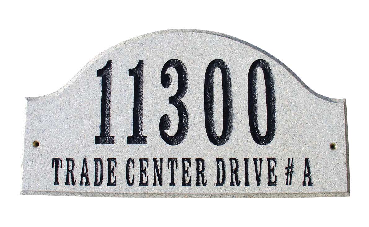Ridgecrest Arch Sand Granite Natural Stone Color Solid Granite Address Plaque