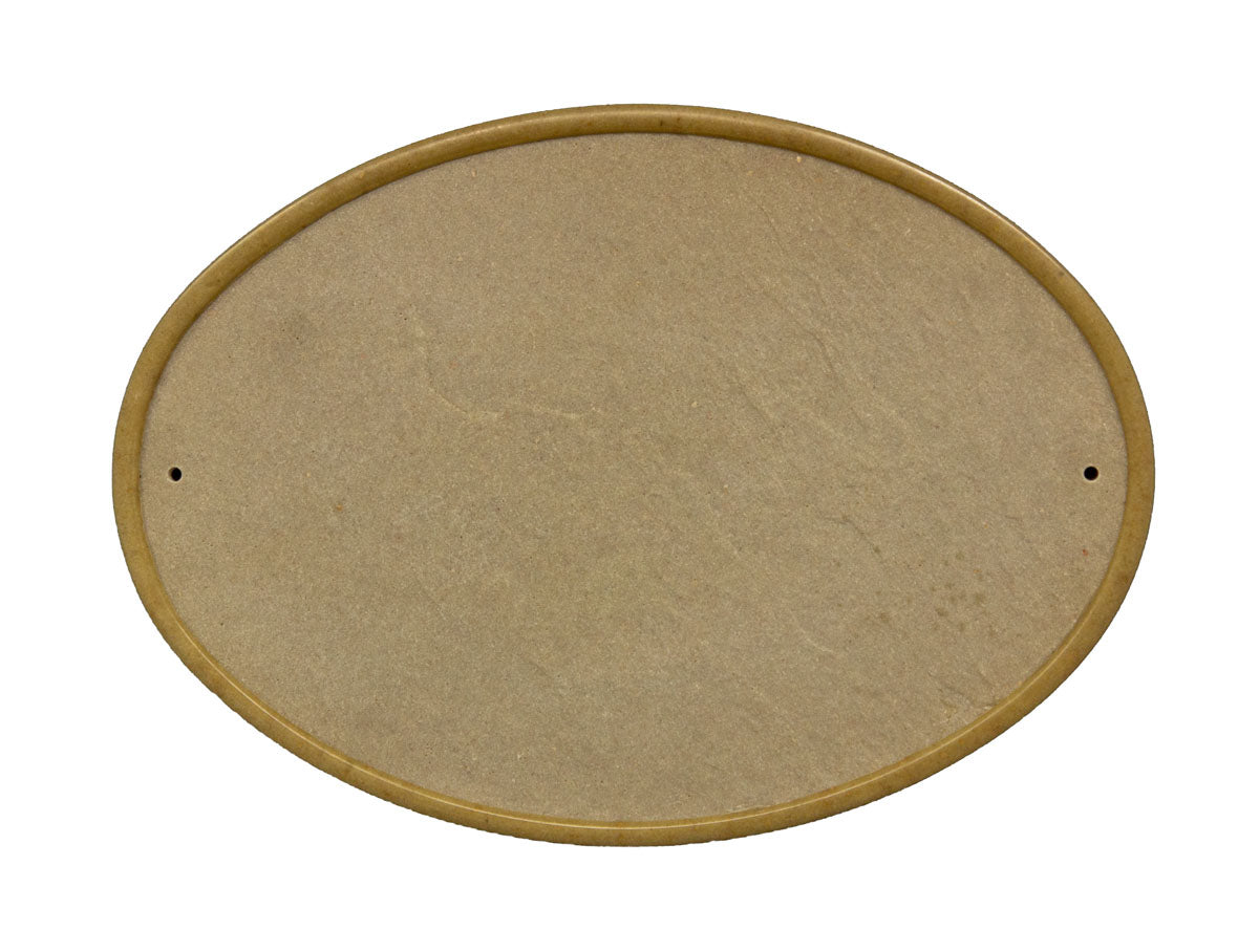 Ridgestone Oval Crushed Stone Do It Yourself Kit Address Plaque In Sandstone Color