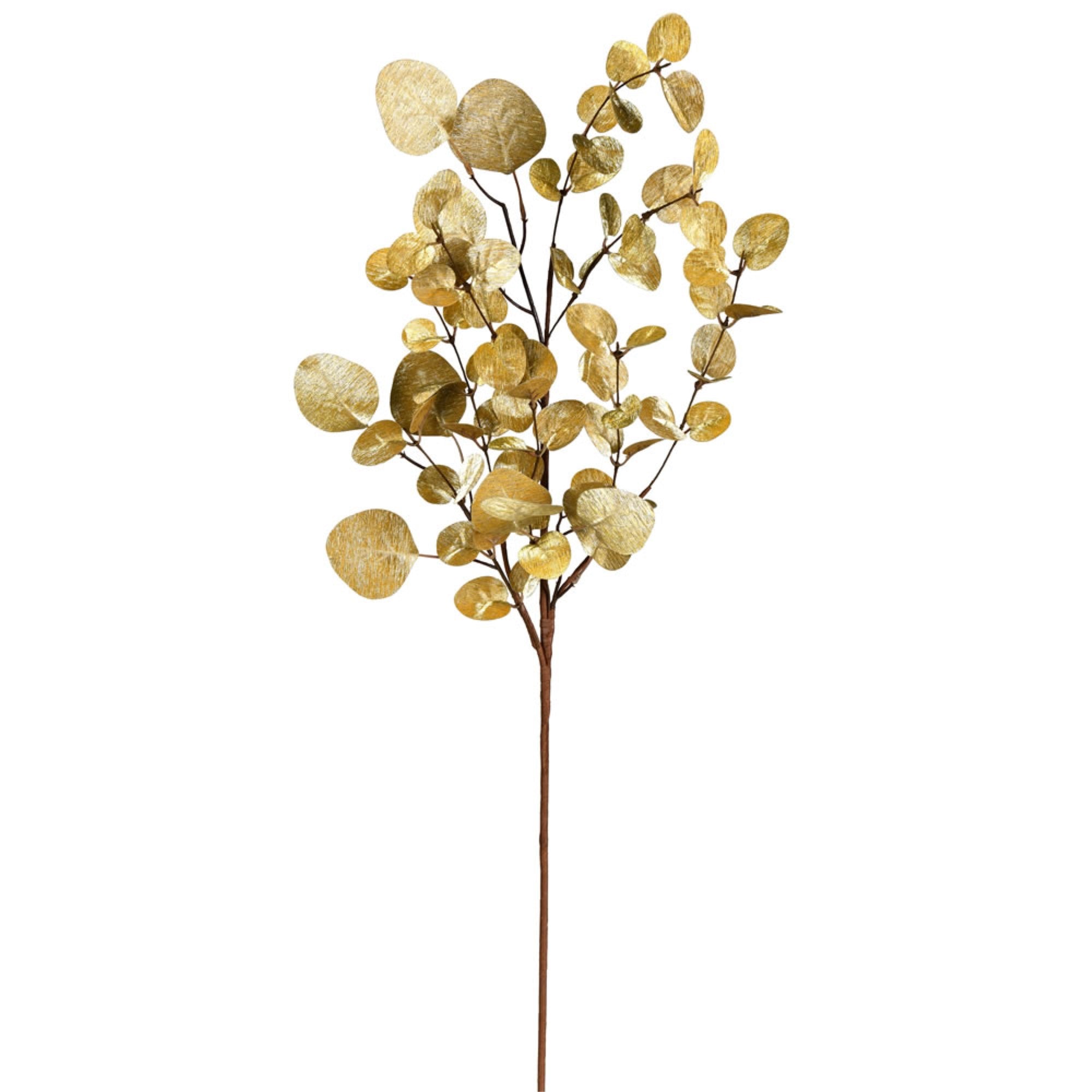 34″ Gold Eucalyptus Spray 3/Bag