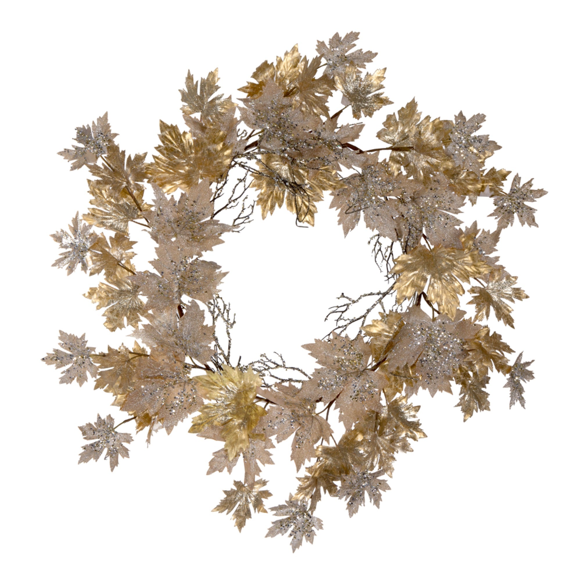30” Champagne Maple Leaf Wreath
