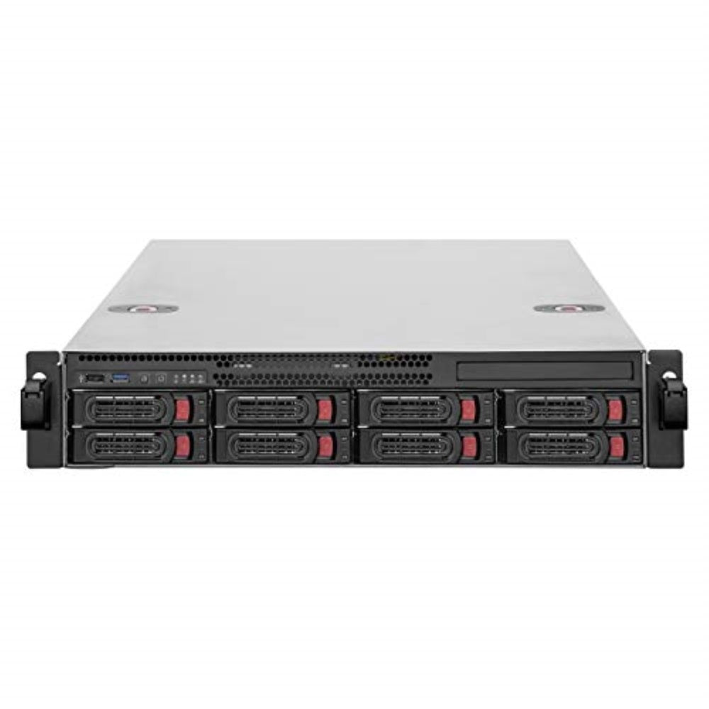 Rackmount Storage Chassis, 2U 8-Bay 3.5'/2.5' Hot-Swap With 12Gbps Minisas Hd Sff-8643 Backplane,Sgpio, E-Atx, Auto Lock Handle