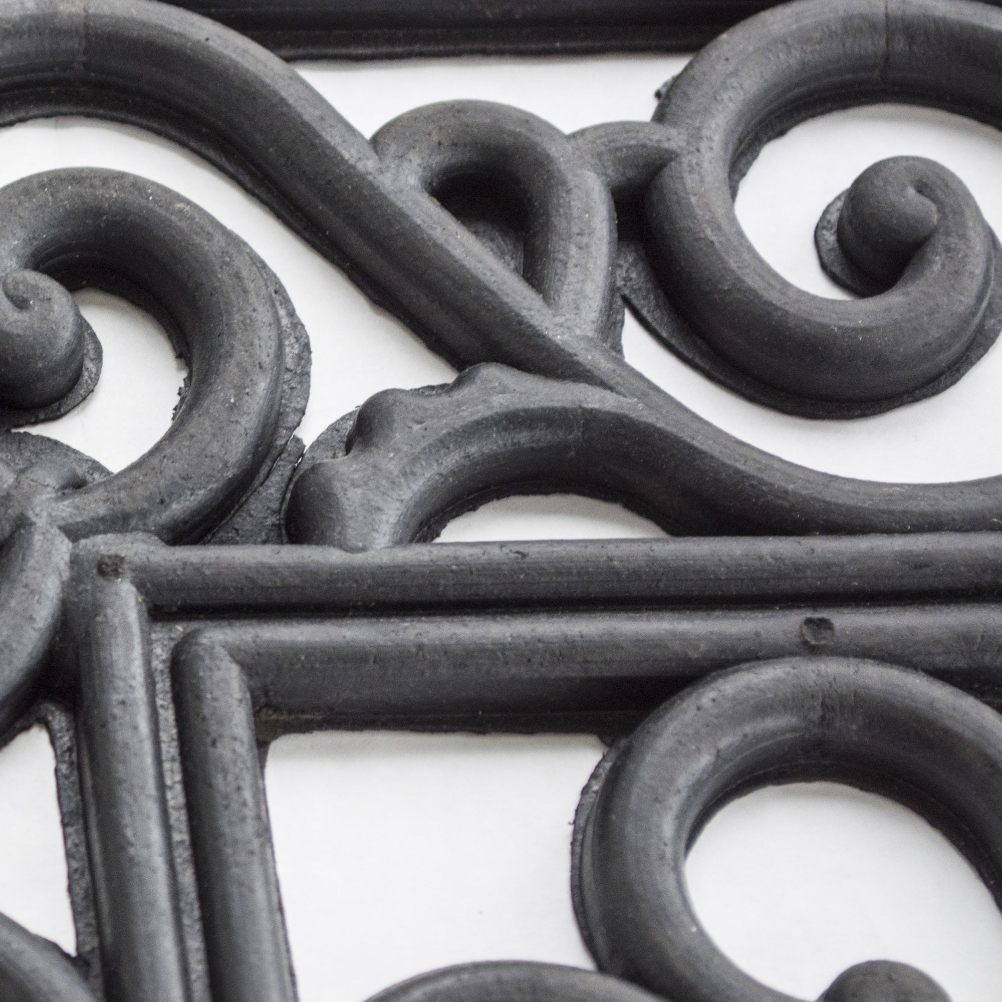 4 Ft X 2 Ft Decorative Scrollwork Entryway Rubber Door Mat - 2 Pack